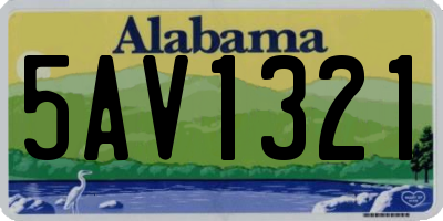 AL license plate 5AV1321