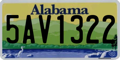 AL license plate 5AV1322