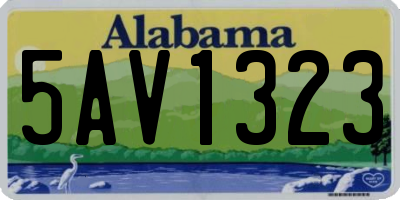 AL license plate 5AV1323