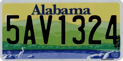 AL license plate 5AV1324