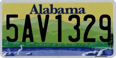 AL license plate 5AV1329