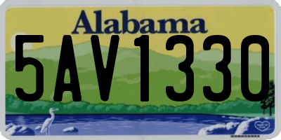 AL license plate 5AV1330