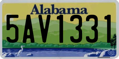 AL license plate 5AV1331