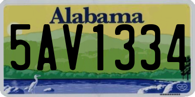 AL license plate 5AV1334