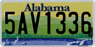 AL license plate 5AV1336