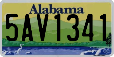 AL license plate 5AV1341