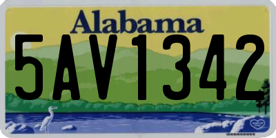 AL license plate 5AV1342