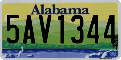 AL license plate 5AV1344