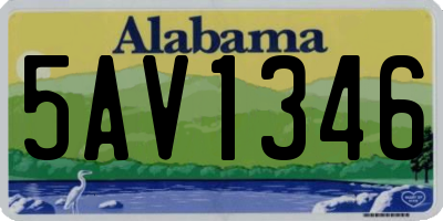 AL license plate 5AV1346