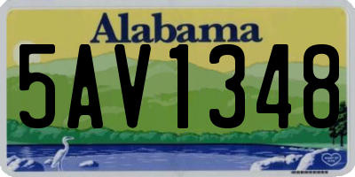 AL license plate 5AV1348