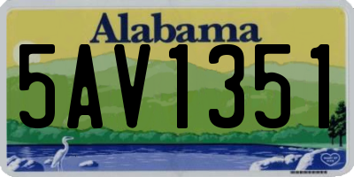 AL license plate 5AV1351