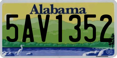 AL license plate 5AV1352
