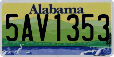 AL license plate 5AV1353