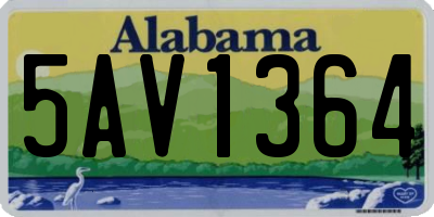 AL license plate 5AV1364