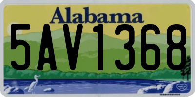 AL license plate 5AV1368