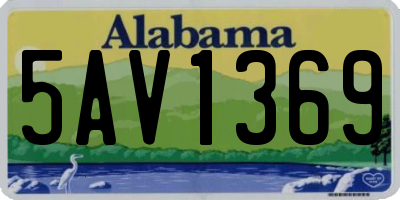 AL license plate 5AV1369