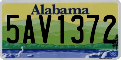 AL license plate 5AV1372