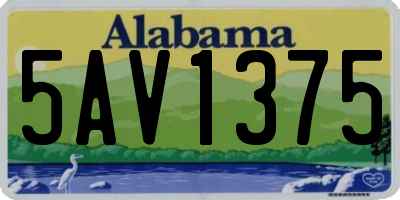 AL license plate 5AV1375