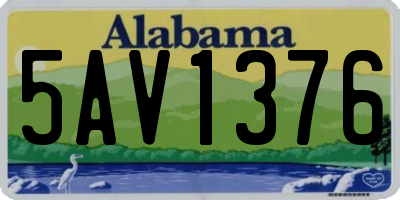 AL license plate 5AV1376