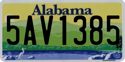 AL license plate 5AV1385