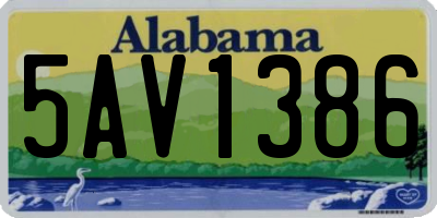 AL license plate 5AV1386