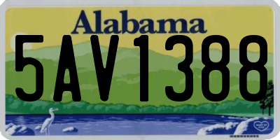 AL license plate 5AV1388