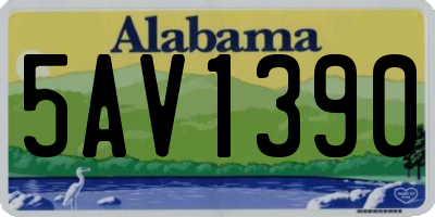 AL license plate 5AV1390