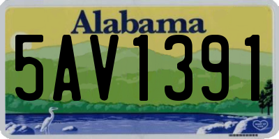 AL license plate 5AV1391