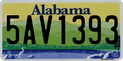 AL license plate 5AV1393