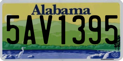 AL license plate 5AV1395