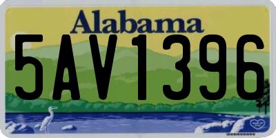 AL license plate 5AV1396