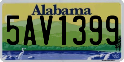 AL license plate 5AV1399
