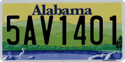 AL license plate 5AV1401