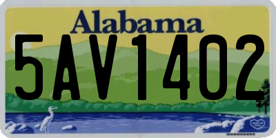 AL license plate 5AV1402