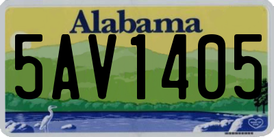 AL license plate 5AV1405