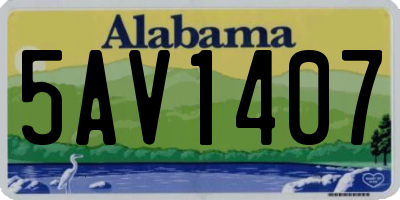 AL license plate 5AV1407