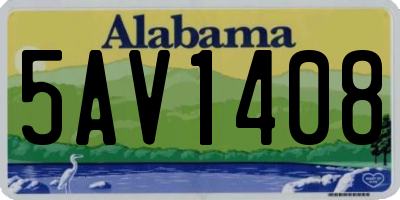 AL license plate 5AV1408