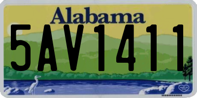 AL license plate 5AV1411