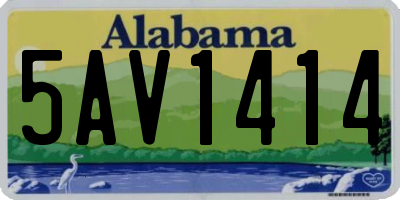 AL license plate 5AV1414