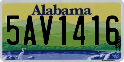 AL license plate 5AV1416