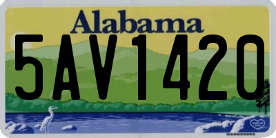 AL license plate 5AV1420