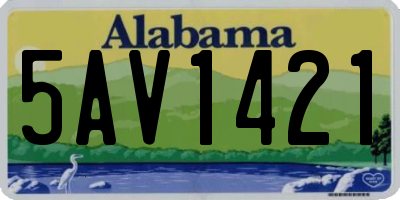 AL license plate 5AV1421