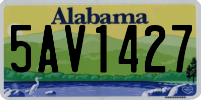 AL license plate 5AV1427