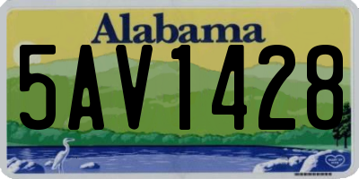 AL license plate 5AV1428
