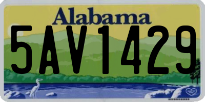 AL license plate 5AV1429