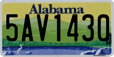 AL license plate 5AV1430