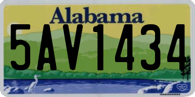 AL license plate 5AV1434