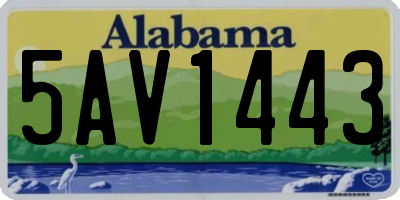 AL license plate 5AV1443