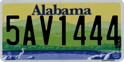 AL license plate 5AV1444