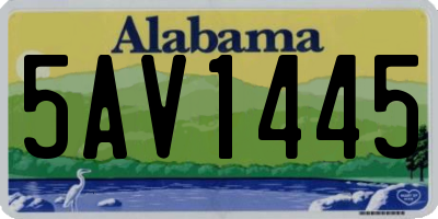 AL license plate 5AV1445